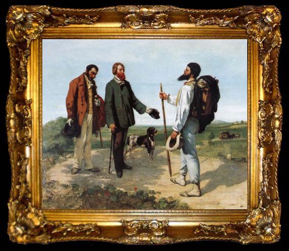 framed  Gustave Courbet Encounter, ta009-2
